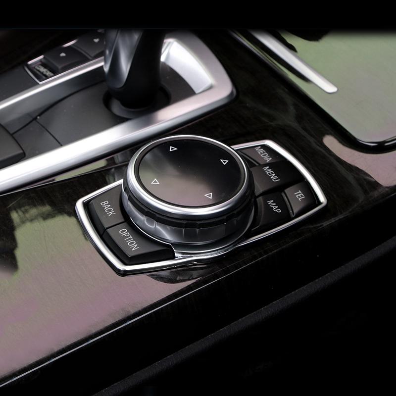 Для BMW 1 2 3 4 5 6 7 серии X3 X4 X5 X6 F30 F10 F01 F15 F16 хромированная внутренняя рамка мультимедийных кнопок