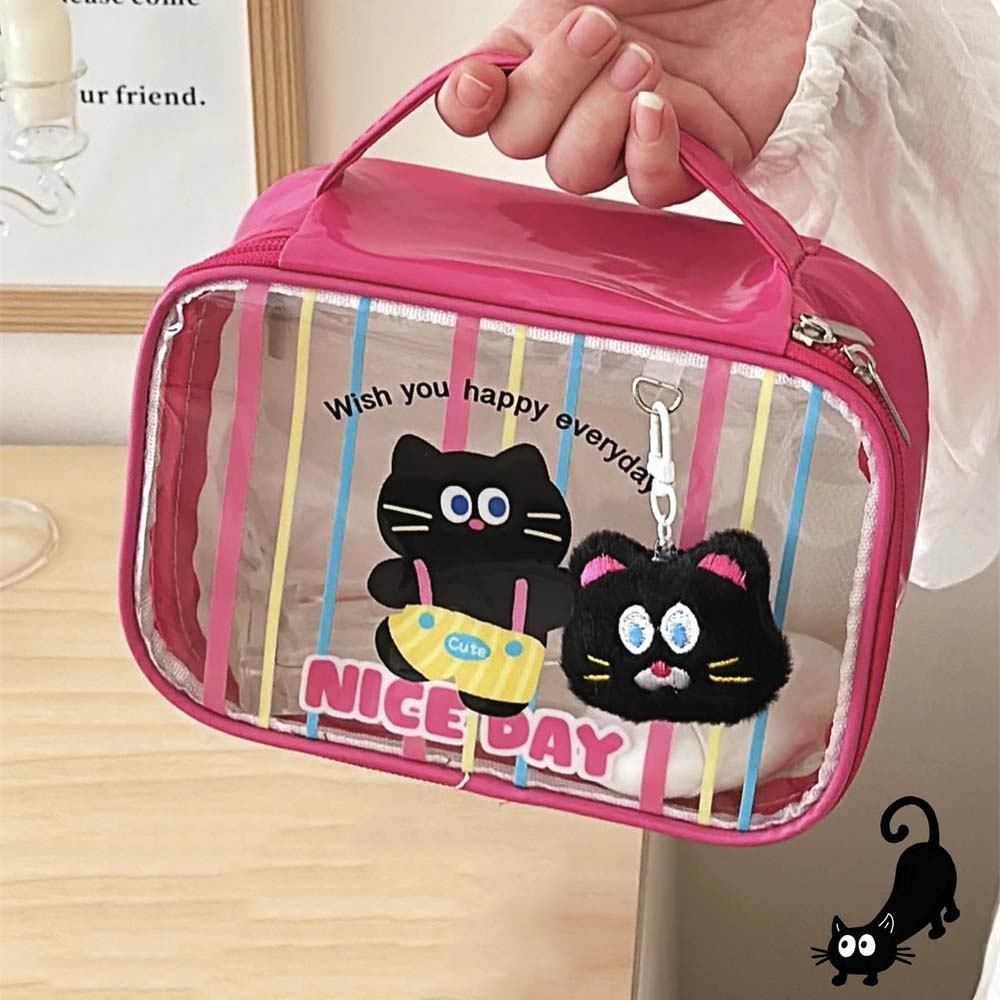 Косметичка для хранения кистей для макияжа из мультфильма из ПВХ, большая вместимость, органайзер для косметики для путешествий и отдыха на открытом воздухе