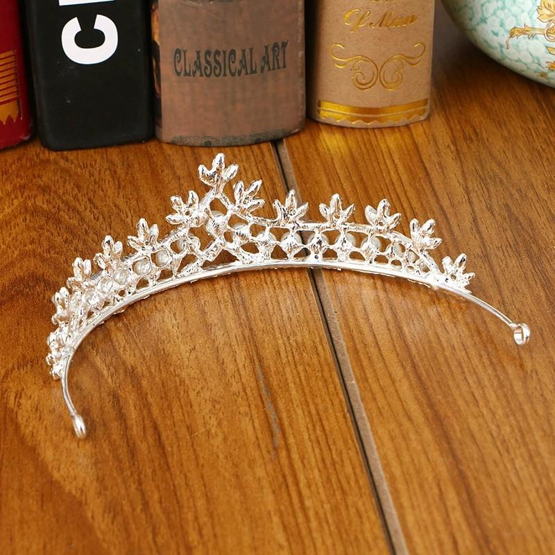 Свадебные украшения корона сплав бриллиантовый глянцевый жемчужный венец тиара корона феникс свадебное платье аксессуары ювелирные изделия
