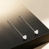 Серьги из стерлингового серебра 925 пробы для женщин, модные геометрические серьги-подвески с цирконами, ювелирные изделия, предотвращающие аллергию, аксессуары для вечеринок, подарки