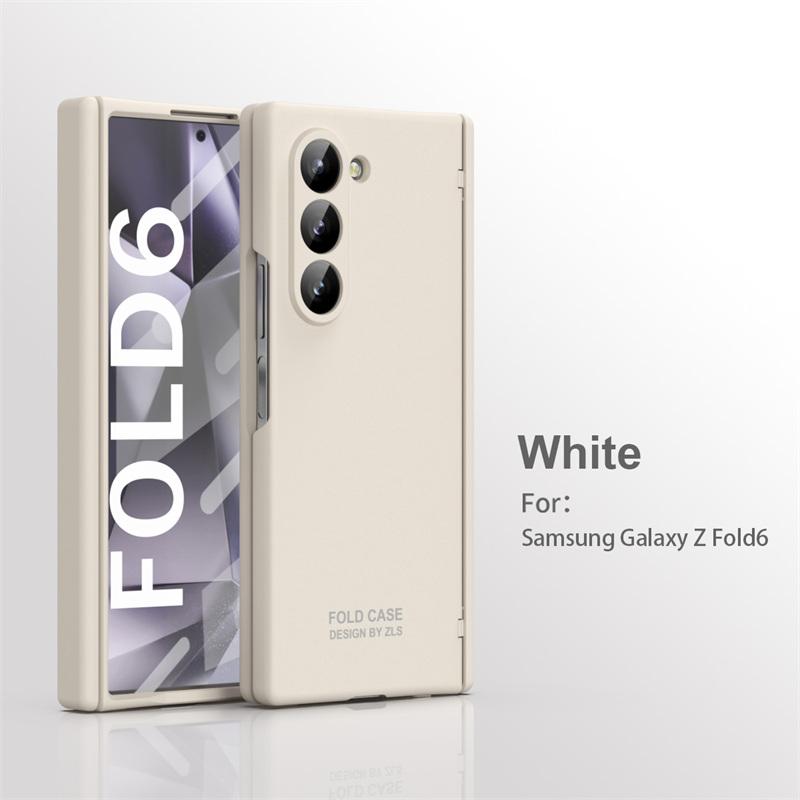 Матовый чехол-бампер Candy Color из поликарбоната с защитой шарнира, Full Body, для Samsung Galaxy Z Fold 7 6 5 4 3 2 5G, с закаленным стеклом