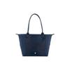 Longchamp Le Pliage Green 28 Zipper Flap Long Handle Recycled Canvas And Leather Tote Shoulder Bag Medium Women tote Navy-Blue 2605919P68