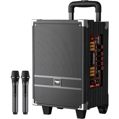 Портативная Bluetooth-колонка Newsmy N518 8 дюймов на колесиках, штекер CN (адаптер в комплекте)