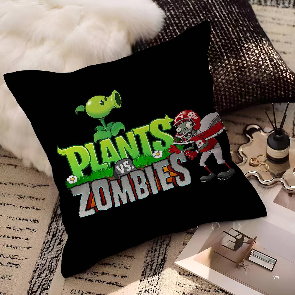 Классическая игра Plants Vs Zombies Наволочка Полиэстер Подушки для дивана Декоративные подушки Декор для дома Наволочка