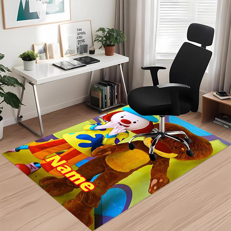Custom Name JoJo's Circus Printed Carpet, for Office Chair Living Room Bedroom Kitchen Room Decor Gifts.