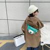 Модная детская нагрудная сумка для мальчика Стильная сумка кросс-боди для детей для повседневного использования Коричневая Оранжевая Черная Синяя Зеленая
