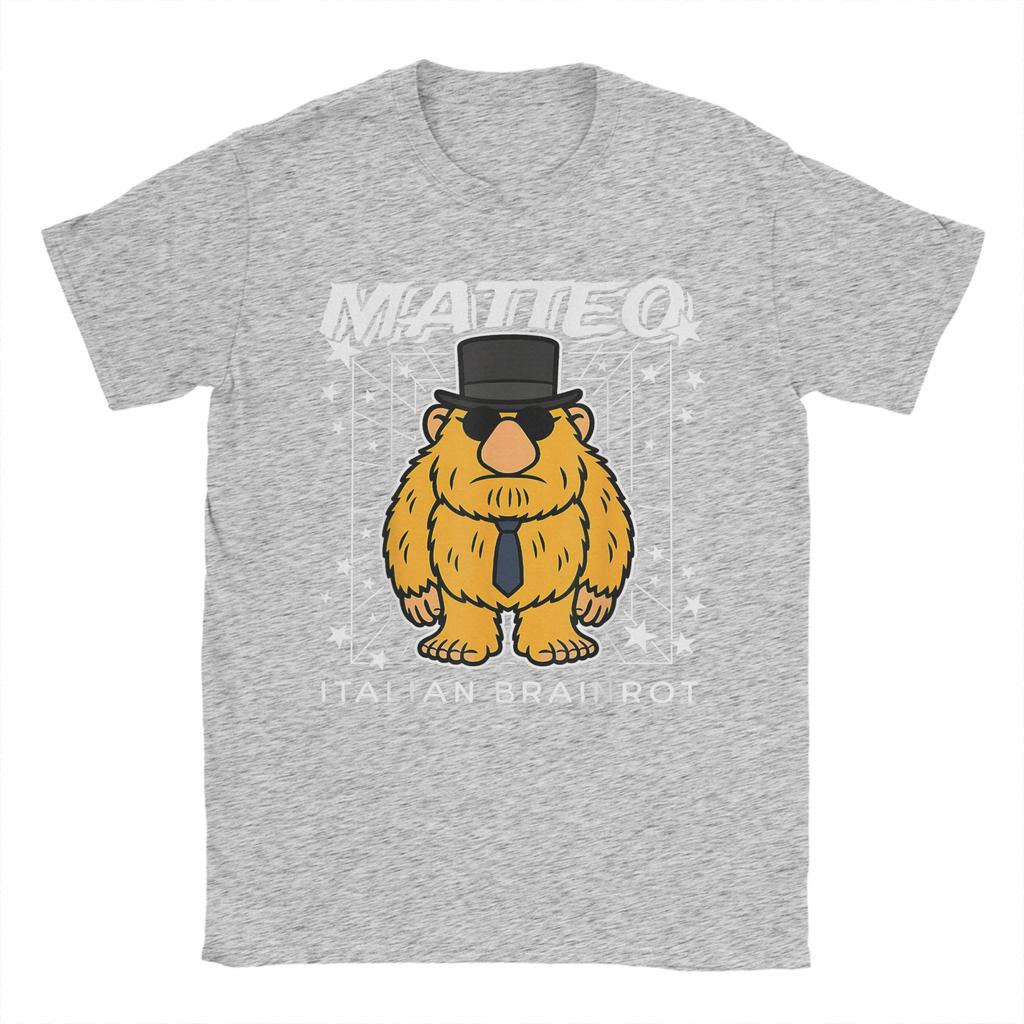 Matteo Italian-Brainrot Funny Meme Gen Z Viral Cotton T-Shirt For Man Summer T Shirts O Neck Fashion Tees Oversize Hot Sale Tops