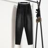 2025 Plus Size Women Spring Jeans Long Harem Pants Casual High Waist Elastic Basic Trousers Loose