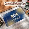 Personalized Crystal Velvet Carpet FC Zürich Pattern Non Slip Floor Rug