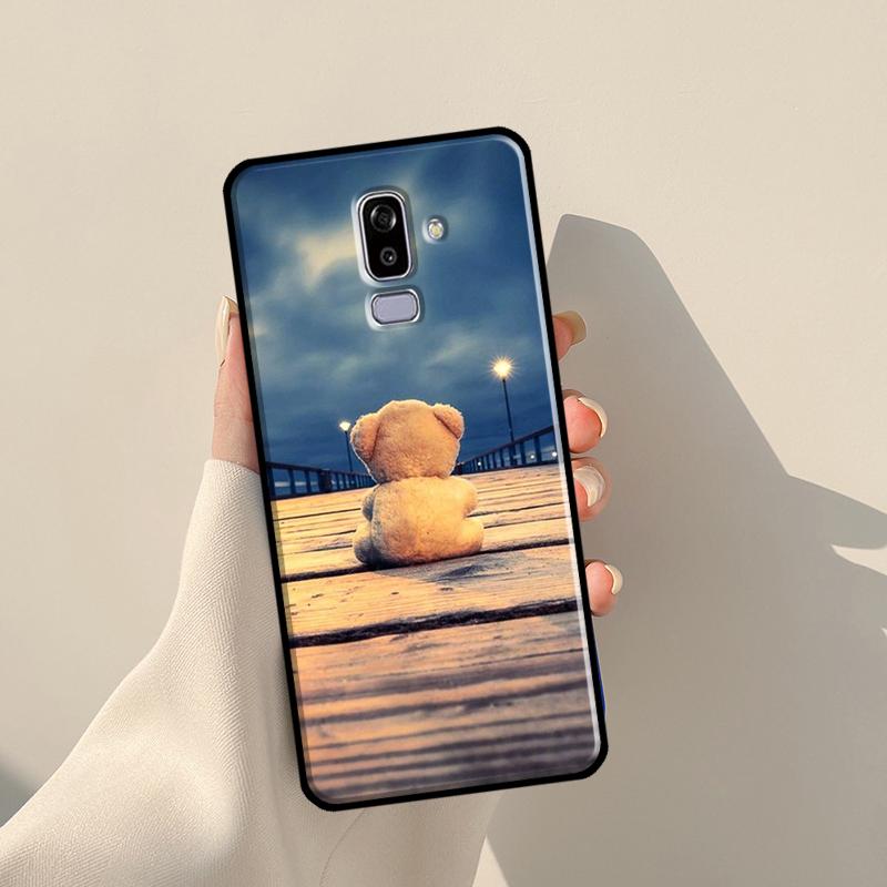 Чехол с милым медведем для Samsung Galaxy J3 J5 J7 2017 A3 A5 J1 2016 J4 J6 Plus A6 A7 A8 A9 J8 2018 Coque