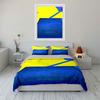 Yellow, blue, geometric design. Bedding sets Duvet cover sets Duvet covers Pillowcases(1 * Duvet Cover 2 * Pillowcases, without duvet insert)