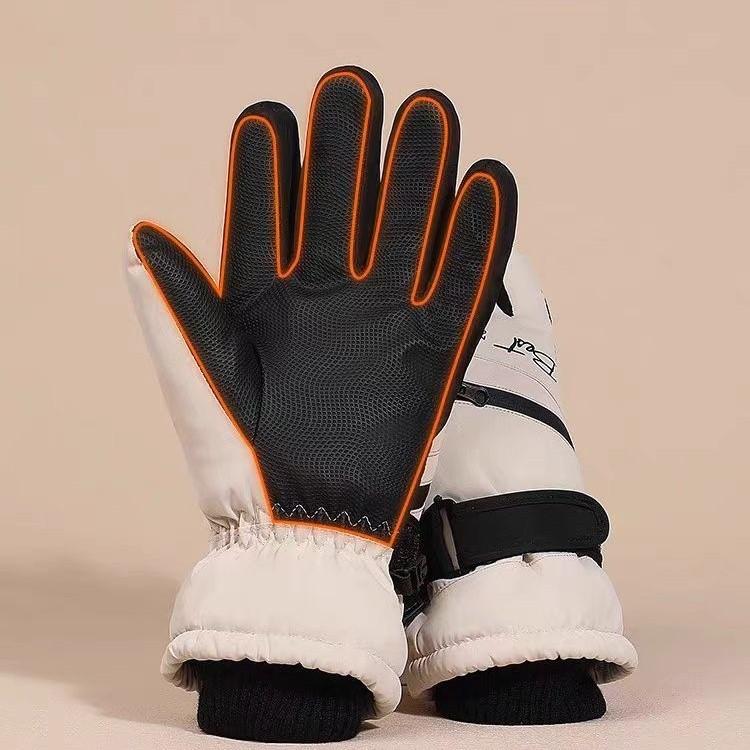 Women Winter Ski Gloves, Touchscreen Warm Fleece Lined Anti-Slip Cycling E-Bike Cold-Proof Gloves
