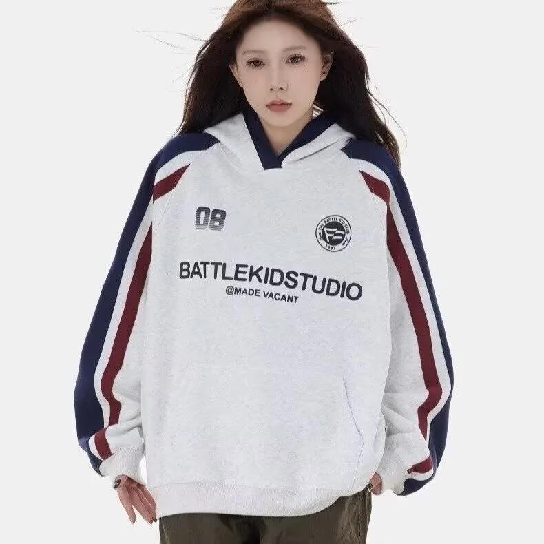 American Retro Hip Hop Loose Sport Long Sleeve Sweatshirt Men's Style Hot Sale Of The Season Autumn Winter Casual Overhead Shirt