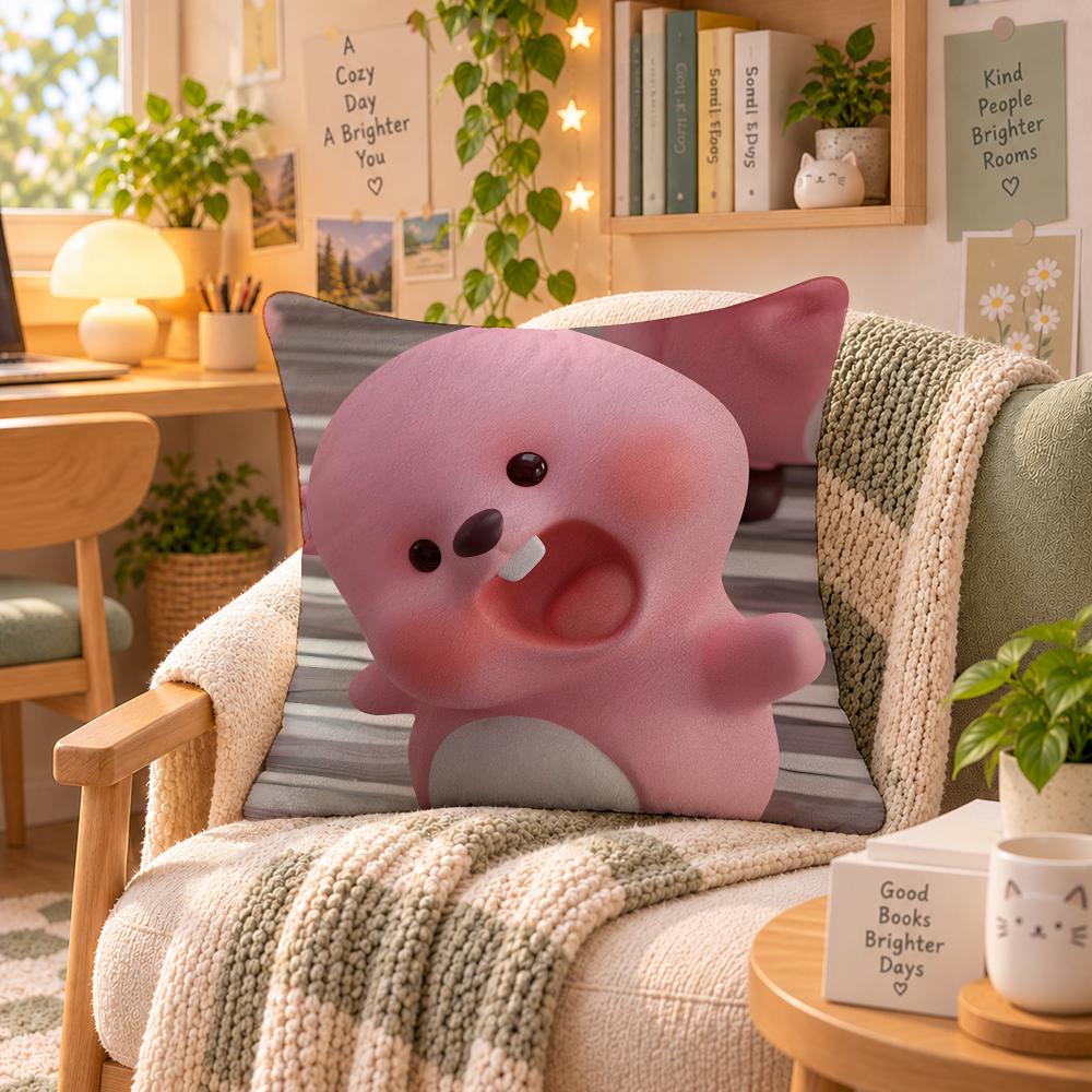Character Loopy Kawaii Meme Cushion Cover Personalized Soft Plush Pillow Living Room Home Sofa Bedroom Office Car Cushion