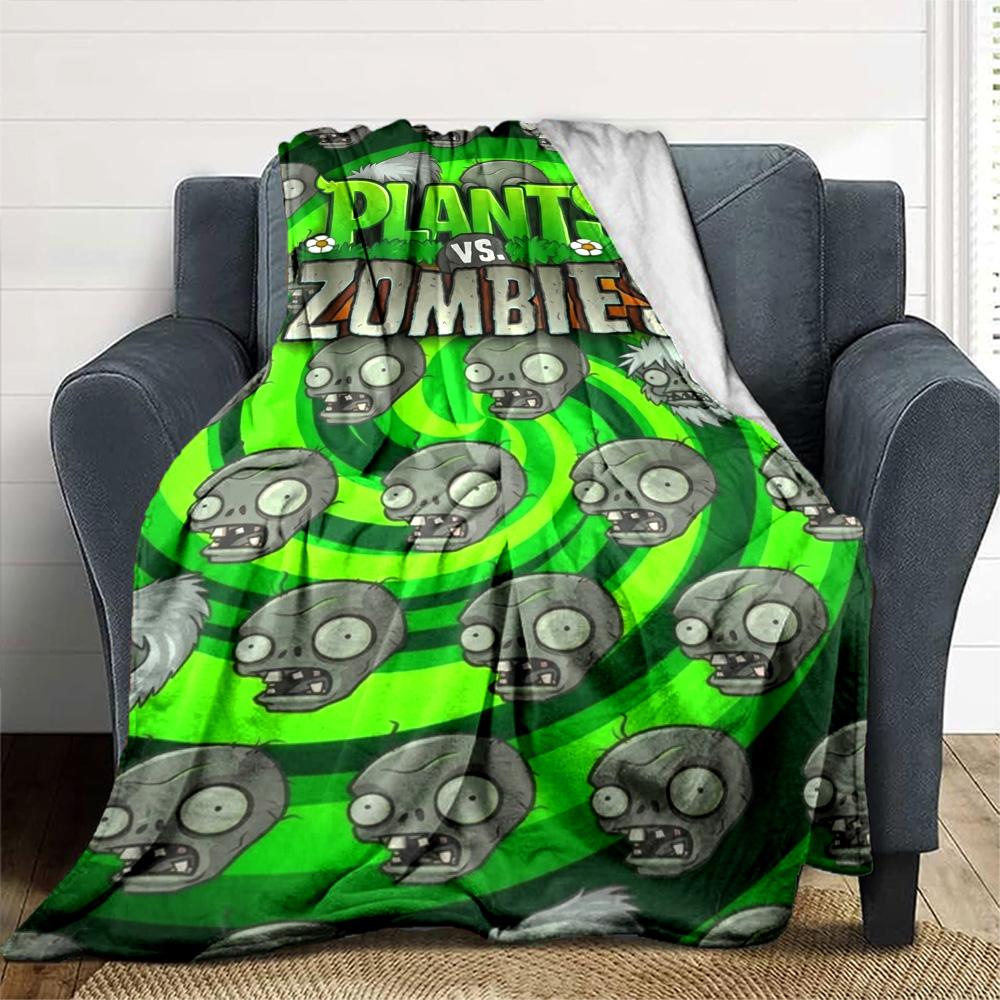Plants Vs. Zombies Blanket Durable Comfort Suitable for Seaside Office Livingroom Four Seasons Multipurpose Playful Design