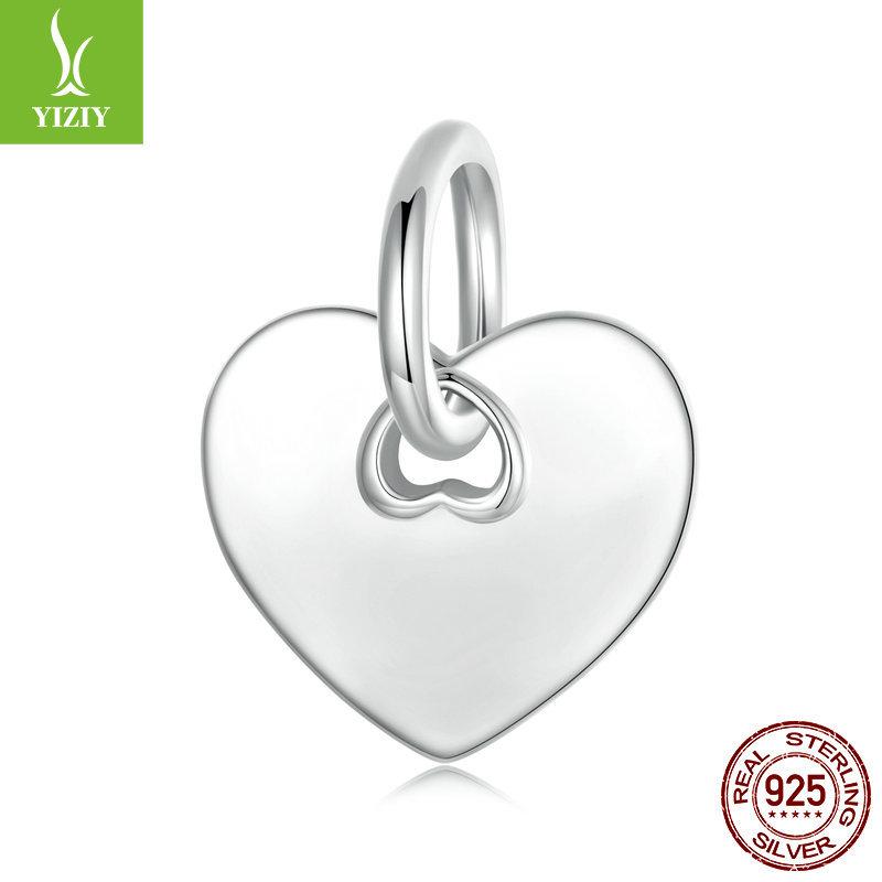 Простая любовь может быть выгравирована DIY кулон, модный и универсальный браслет-ожерелье из стерлингового серебра S925 с бусинами.
