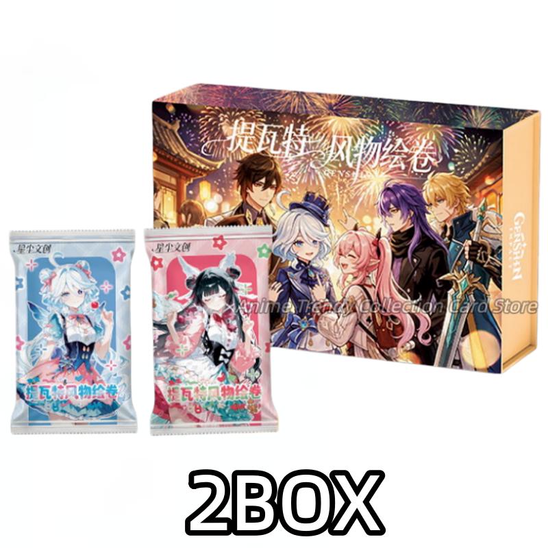 New Genshin Impact Landscape Scroll Card Metal Relief Enamel Diamond Card Teyvat Limited Numbered Collectible Game Card Gift Toy