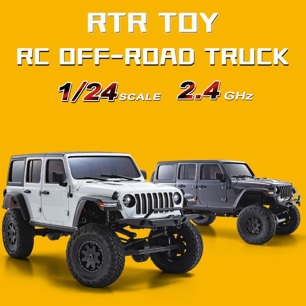 RC Off-Road Truck RC Car Remote Control Car 1/24 2.4GHz 4WD Climbing Car RTR Toy for Kids Boys