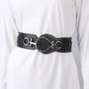 Punk Style Belt Diagonal Span Metal Rivet Decorative Wide Belt Elastic Elastic Waist Seal Diagonal Strap