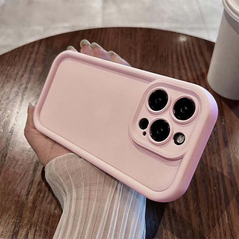 Модный Бампер для Телефона Конфетного Цвета Для iPhone 16 15 14 13 12 17 Pro Max Plus Стильный Утолщенный Ударопрочный Мягкий Защитный Чехол