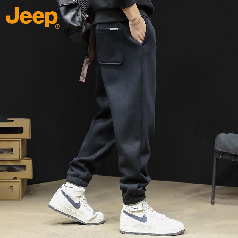 Jeep Мужские осенне-зимние спортивные штаны джоггеры свободного кроя