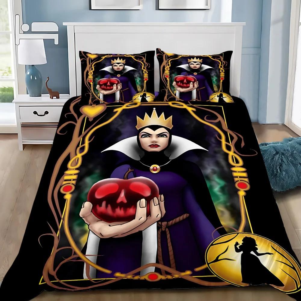 Cartoon Villains Maleficent Ursula Evil Duvet Cover 2/3-piece Bed Linen With Pillow Cut Suitable For Children And Adults 3D Bed