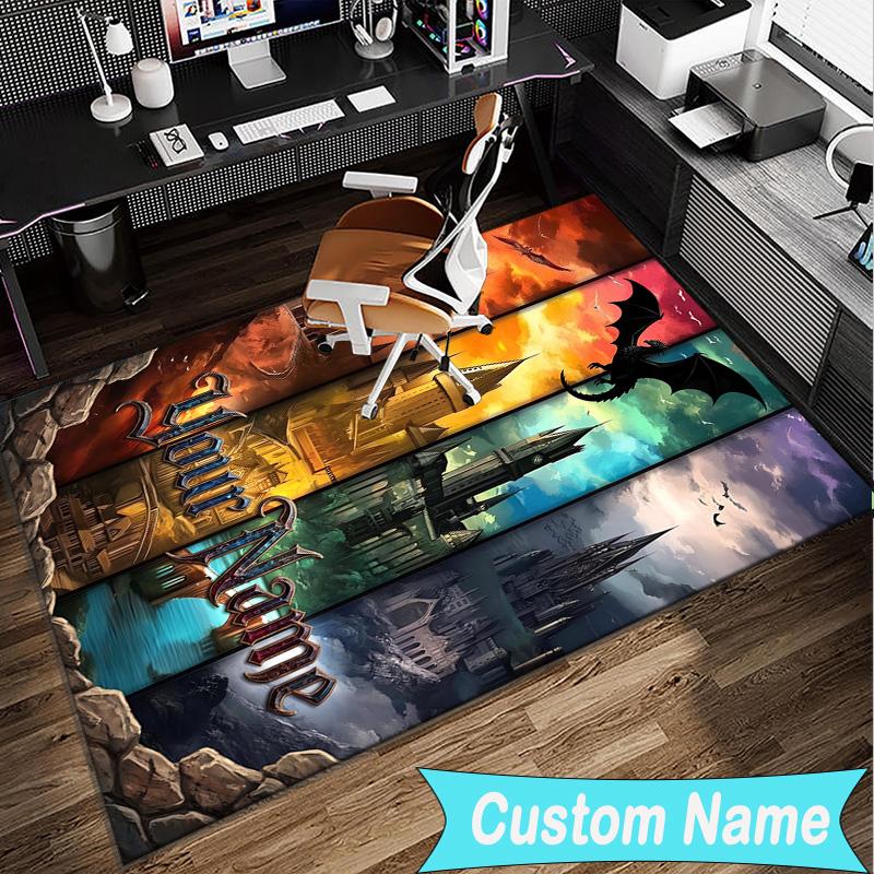 Custom Name Rug Seek Hallows Witch Area Rug Suitable for Indoor And Outdoor,Carpets for Homes, Offices,Living Rooms,Home Decor,Christmas Gift