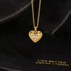 New Japanese Korean Style Exquisite Flower Heart Necklace Light Luxury High-End Design Versatile Clavicle Chain Jewelry Gift For Women