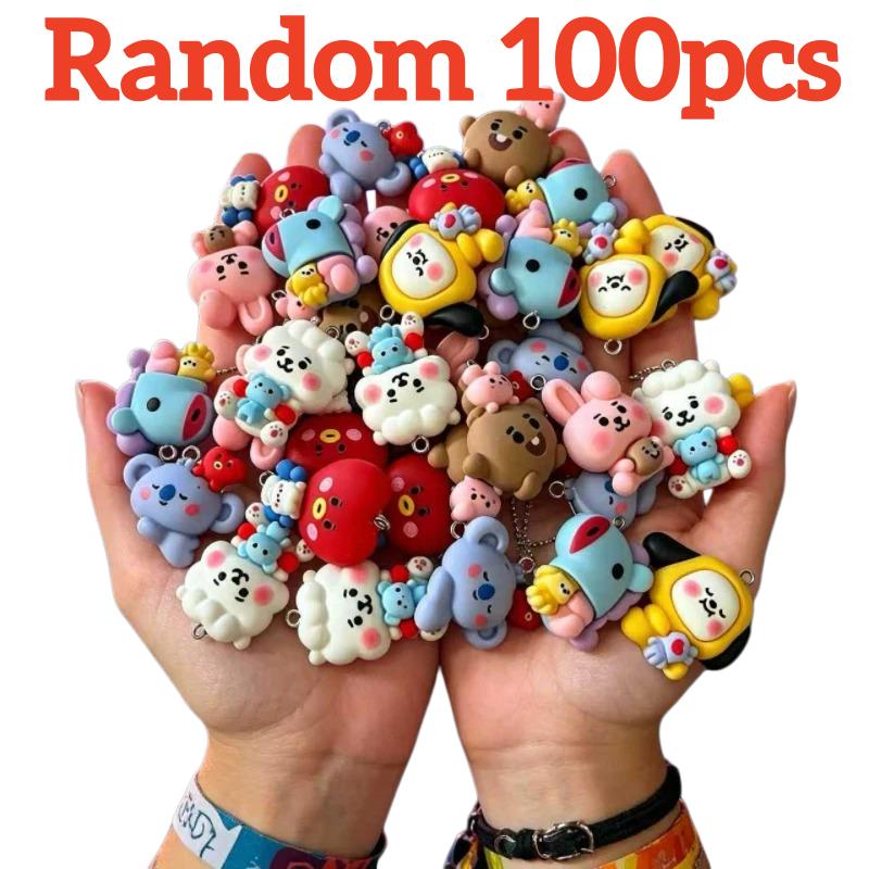 1-100 шт.~BT21 Мультяшный смоляной брелок DIY Аксессуары Товары для рукоделия Для изготовления бижутерии Серьги Ожерелье Браслет Подвеска Декор для телефона 6