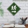 2D плоский 1 шт., Указатель направления для пеших прогулок Алмазная тропа - Прочный железный металлический алюминиевый, со стрелками направления - для парков, кемпингов, домов, офисов