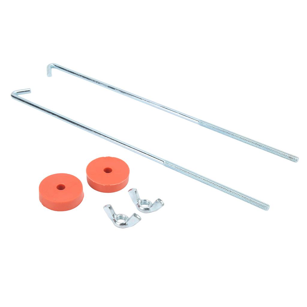 Universal 12in J Hook Battery Hold Down Bolts Professional with Washer Wing Nut for Car