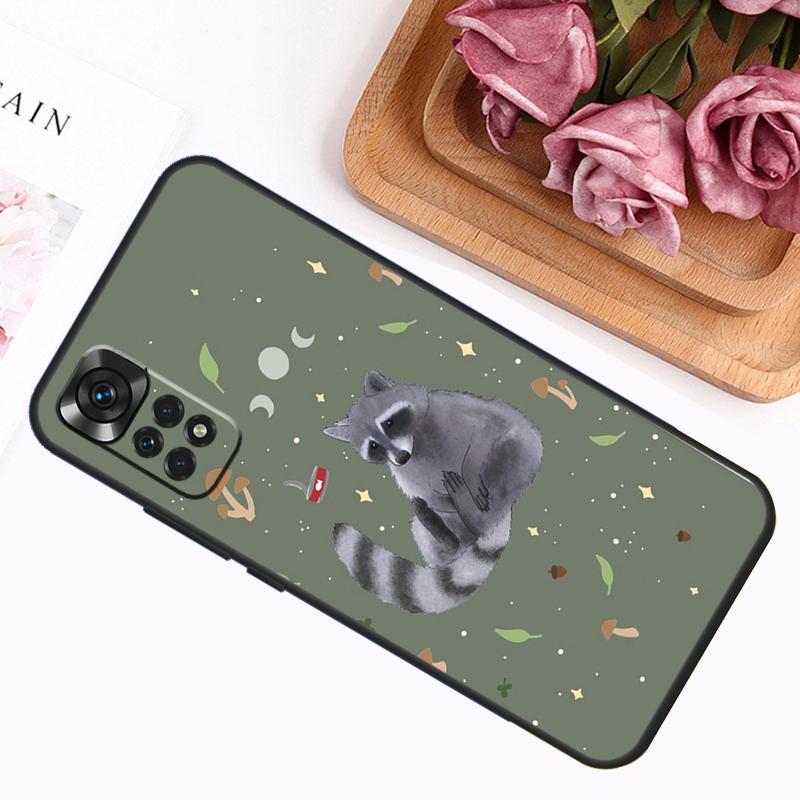 Cute Raccoon Case For Xiaomi Redmi Note 14 Pro 13 12 11 9 10 9S 10S 11S 12S Redmi 14C 13C 10C 12C Cover