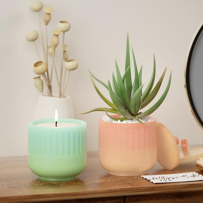 Silicone Storage Jar Mould Jewelry Box Moulds Resin Mold Storage Container Molds with Lid Candle Cup Molds for DIY Craft