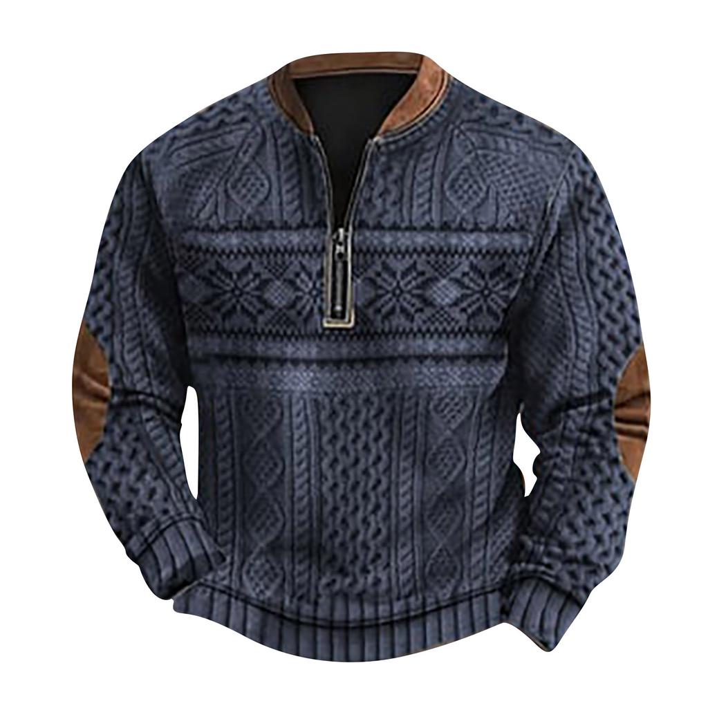 Мужская повседневная толстовка в стиле ретро с градиентным принтом