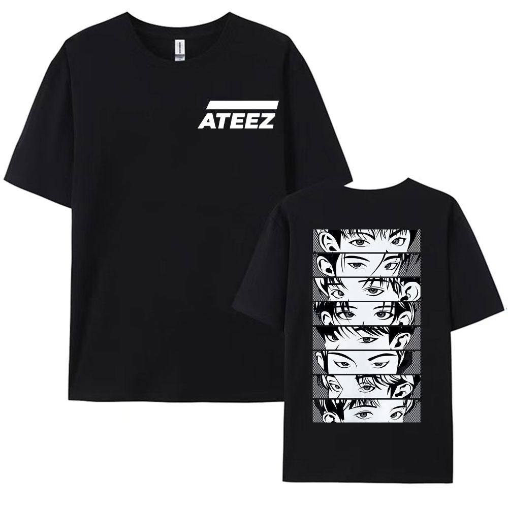 2025 Ateez World Tour Towards The Light Will To Power T Shirt Men Women Korean Fashion High Quality Casual 100 Cotton Tshirts