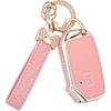For Kia Key Fob Cover - 5 Button TPU Car Key Case Shell Protector With Keychain Fit For Kia K5, Forte, Sportage, Soul, Seltos, Telluride, Sorento,