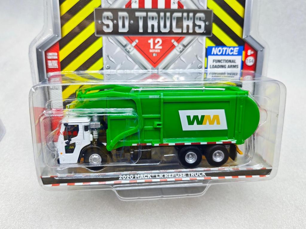 Зеленый свет 1:64 2020 Mack LR Мусоровоз Симуляция мини сплавная модель автомобиля украшение подарок игрушка