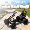 Pedal Go Kart For Children Adjustable Seat EVA Tires Manual Clutch And Brake 110 X 61 X 62 Cm Black
