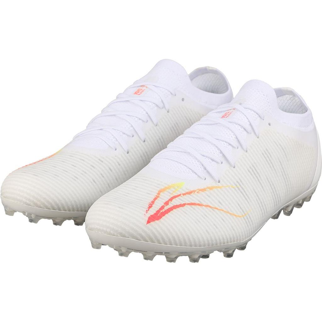 Футбольные бутсы Li Ning Shadow MG Short Grass, амортизирующие износостойкие, ударопрочные, мужские, белые, ASFS001-1