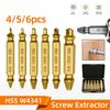 4/5/6Pcs Set Damaged Screw Extractor Center Drill Bit Set Woodworking Tools Broken Bolt Extractor Bolts Screws Remover Extractor