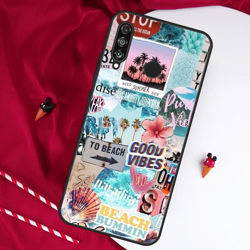 Летний эстетичный коллаж для чехла Huawei Nova 5T 9 10 SE 7i 8i 11i 12i Y73 Y90 Y70 Y72 Y61 Y91 Y60 P20 P40 P30 Lite