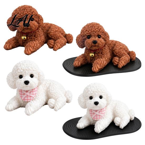Cute Puppy Ornament for Office Realistic Dog Dashboard Ornament Sleeping Figure Car Accessory Lovers Vivid Miniature Statue Interior Desk Decoration