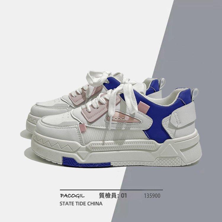 2025 лето новые маффины мягкая подошва сетка дышащие спортивные женские туфли студенческие повседневные легкие универсальные маленькие белые туфли женские