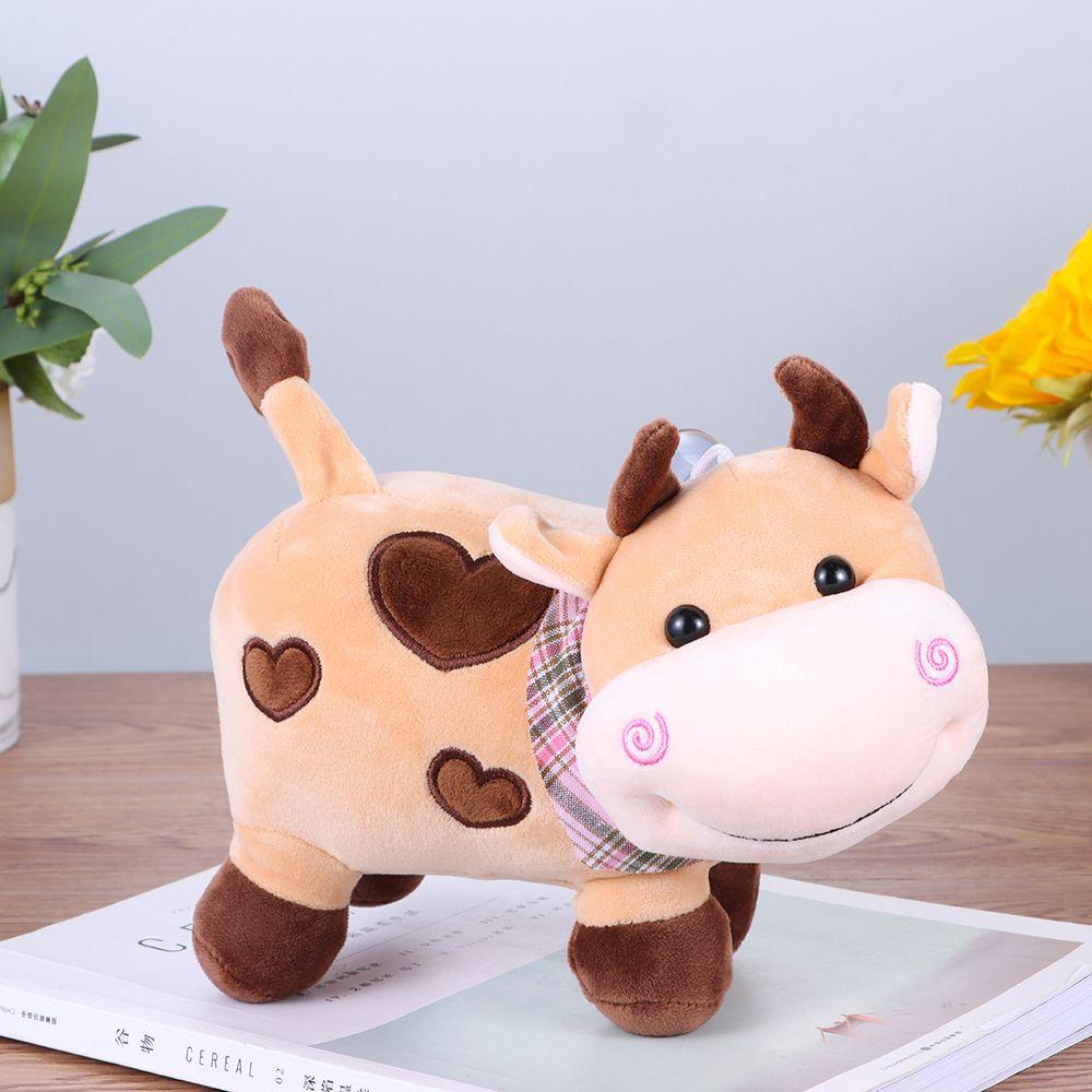 Stuffed & Plush Animals Cute Cartoon Bull Doll Calf with Scarf Little Color Cow Doll Plush Toy