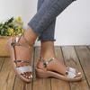 2024 Europe and The United States Summer New Large Size Fish Mouth Sandals Cross-border Foreign Trade Women's Shoes Slope with Women's Sandals