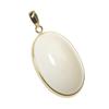 White Coral Pendant Top K18 Yellow Gold Undyed