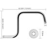 13inch Shower Bracket With Flange Ceiling Mount Shower Head Extension Rainfall Shower Arm Bath Sprayer Head Adapter Accessories