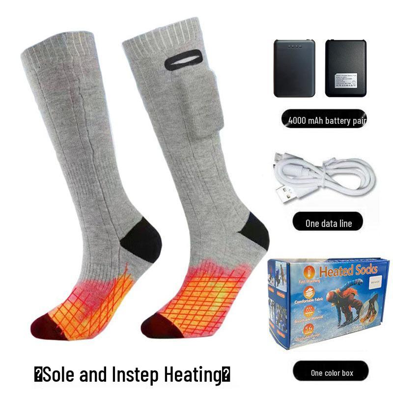 Съемные носки с электроподогревом - Зимние согревающие из чистого хлопка