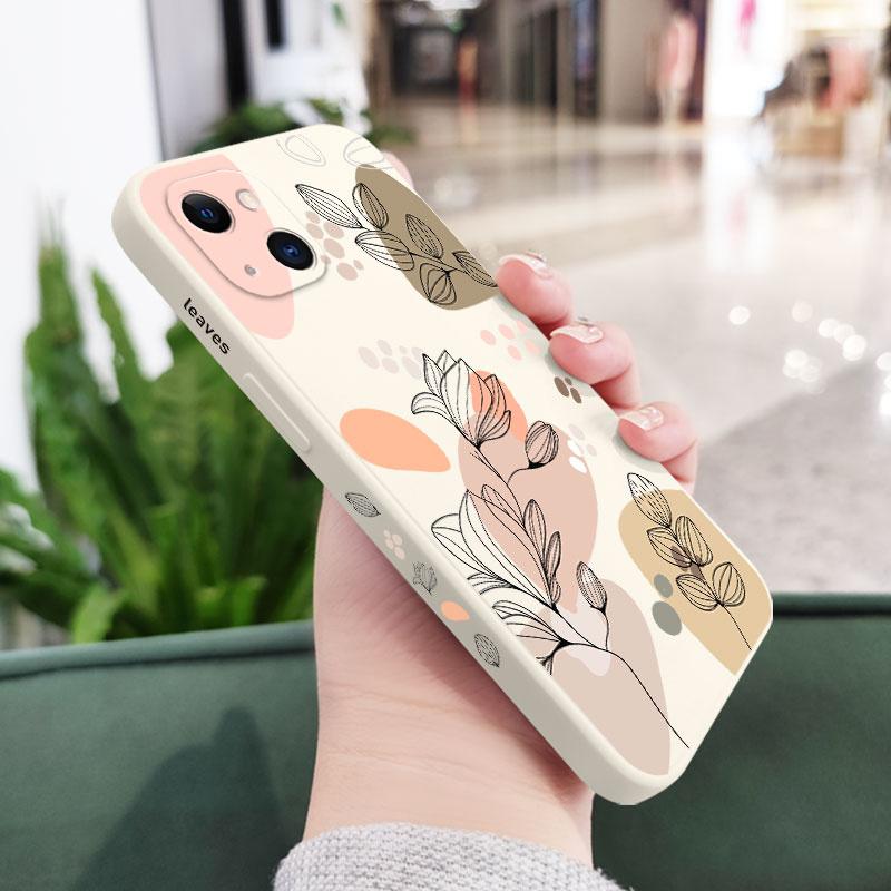 Чехол для телефона с абстрактными растениями для Xiaomi Redmi Note 14 13 12 11 Pro Plus 4G 5G 12S 11S 10S 10 9 9S 8 Redmi 10C