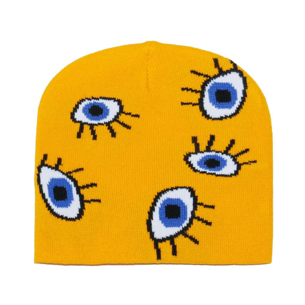 Beanie autumn and winter wool hat rose sunflower flower jacquard knitted hat pullover hat women